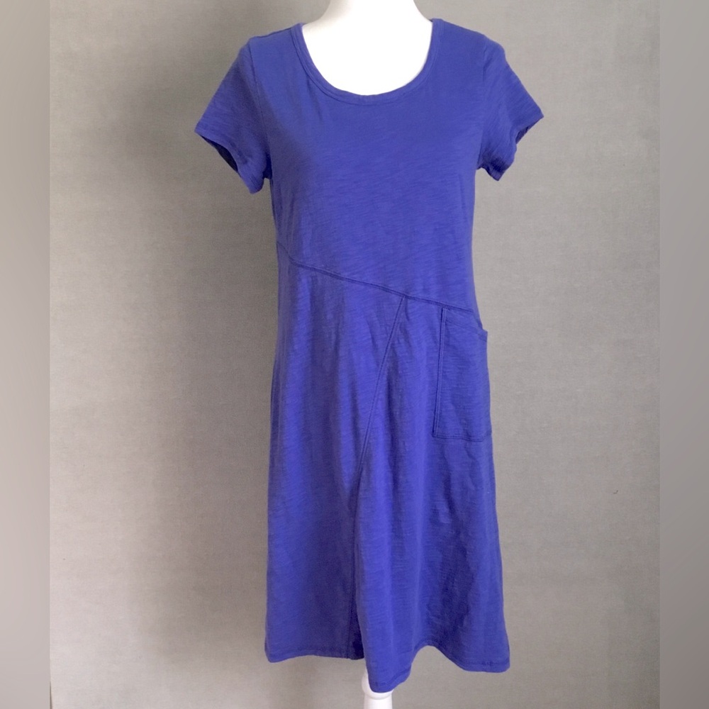 Habitat Peruvian Cotton Pebble Cap Sleeve Dress Blue NWT Size XS